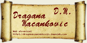 Dragana Macanković vizit kartica